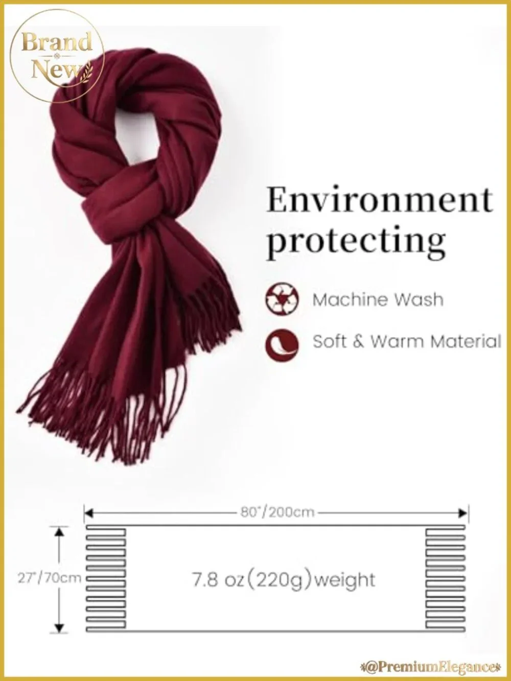 Women's Soft Pashmina Shawl Wrap Long Blanket Winter Scarf
